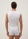 White pure cotton regular fit vest with wide straps_2