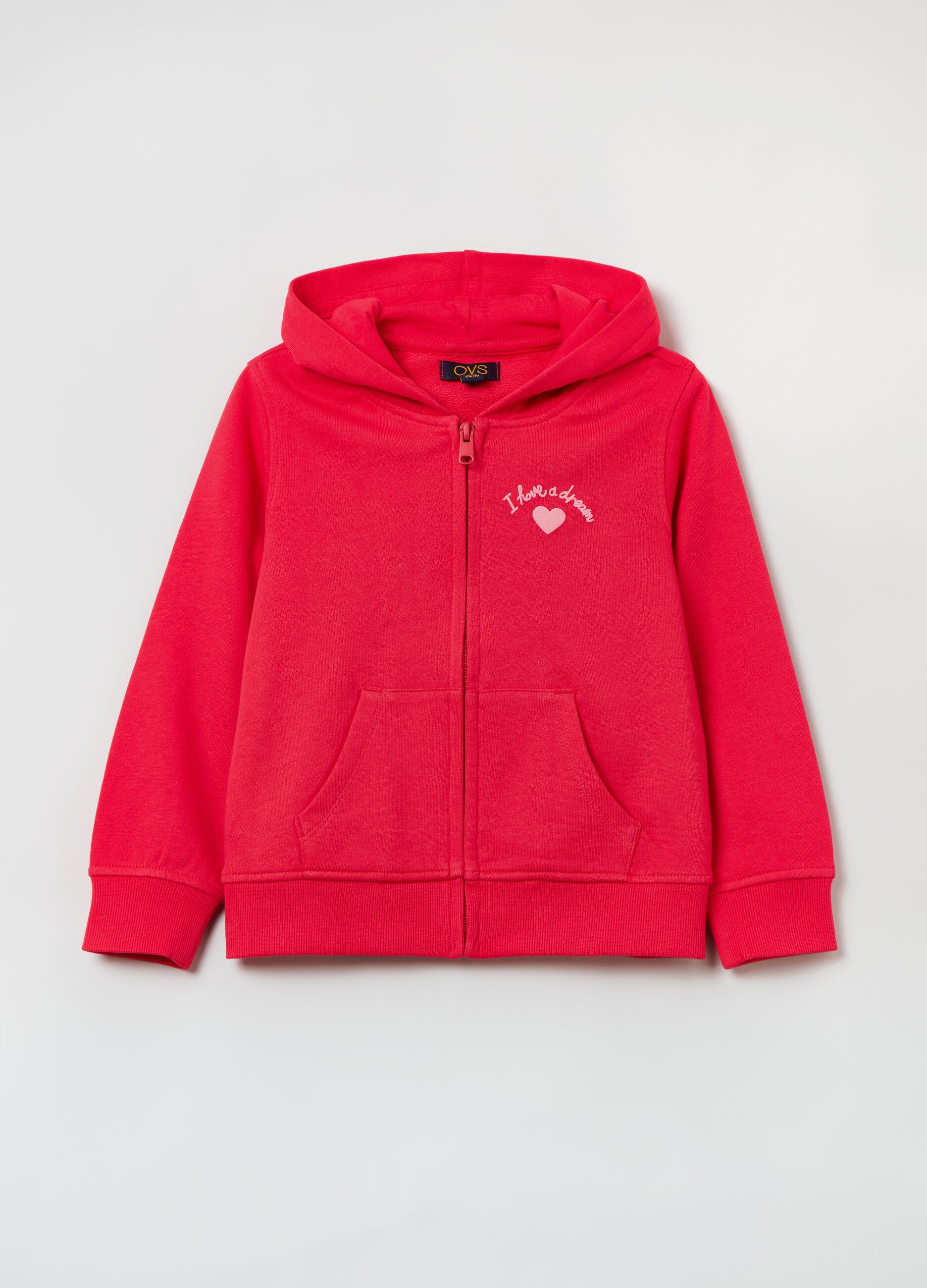 Full-zip in cotone con cappuccio_0