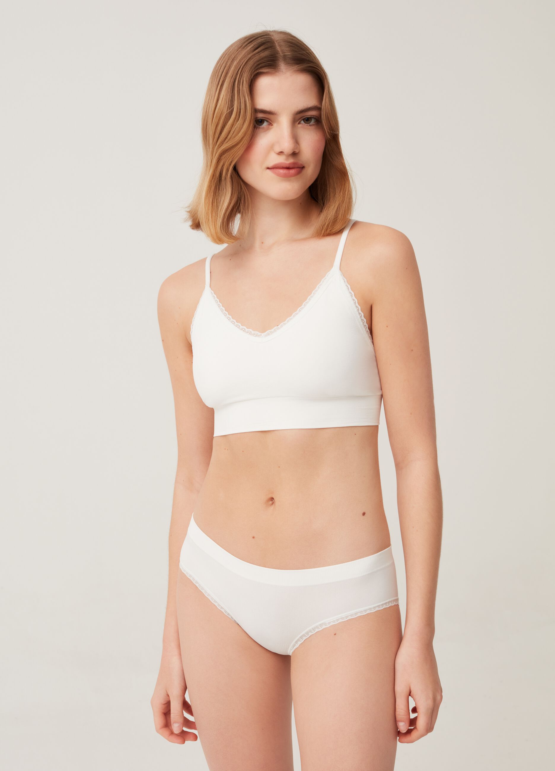 Culotte stretch con pizzo_0