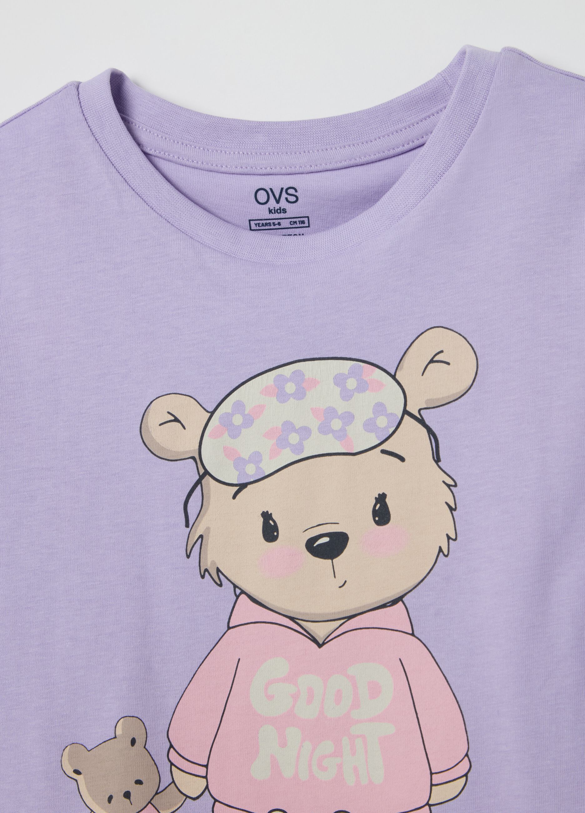 Organic cotton pyjamas with "Night with the girls" print