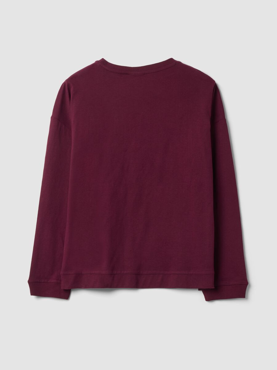 Maglia pigiama viola in puro cotone con stampa Peanuts_6