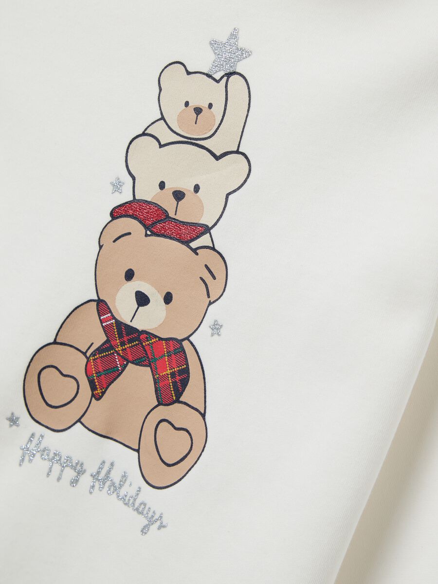 T-shirt with high neck with glitter print_3