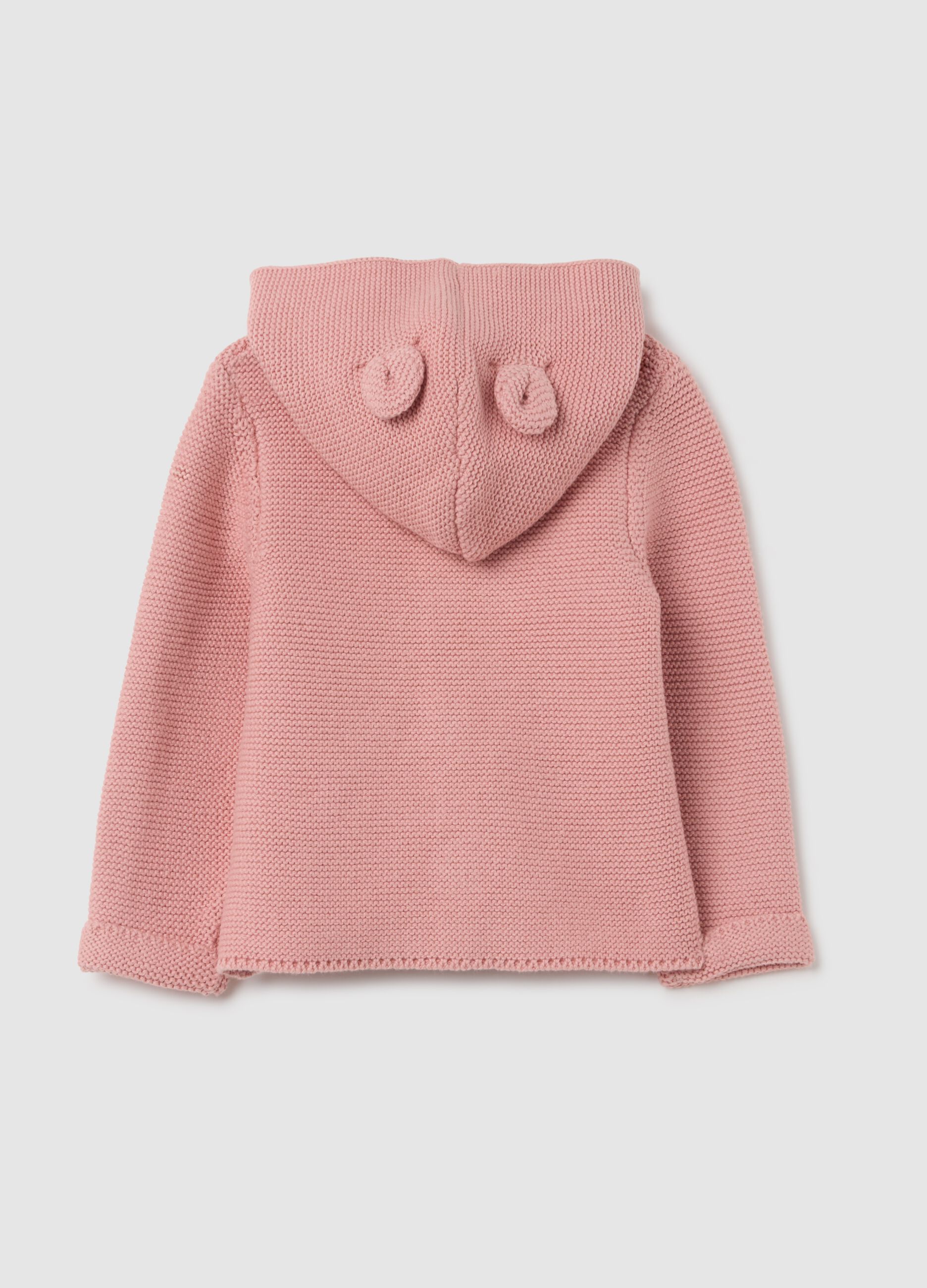 Baby pink cotton cardigan regular fit