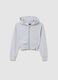 Grey Cotton Girls' Hooded Fitted Sweatshirt_3