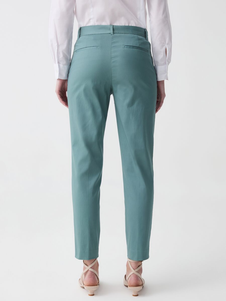 Cigarette trousers in stretch cotton_2