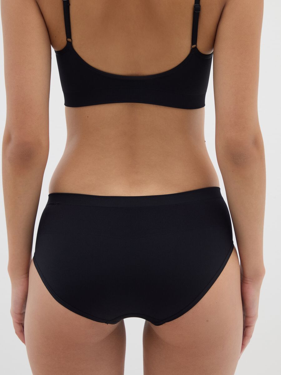 Slip in tessuto elasticizzato nero_2