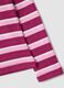 Girls&rsquo; striped multicolour stretch cotton crew-neck T-shirt_3