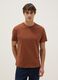 Regular fit brown pure cotton t-shirt_0