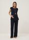 Blue Maternity Pants Relaxed Fit_0