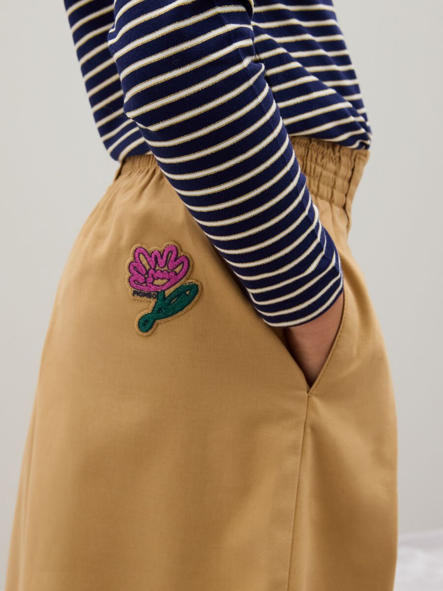Girls' Beige Blend Wide-Leg Trousers_3