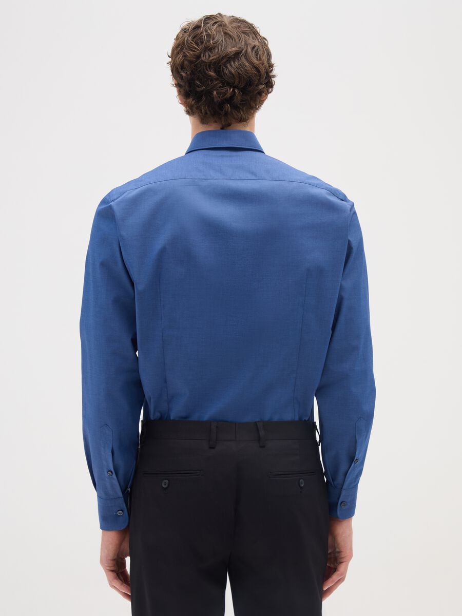 Slim Blue Cotton Shirt_2