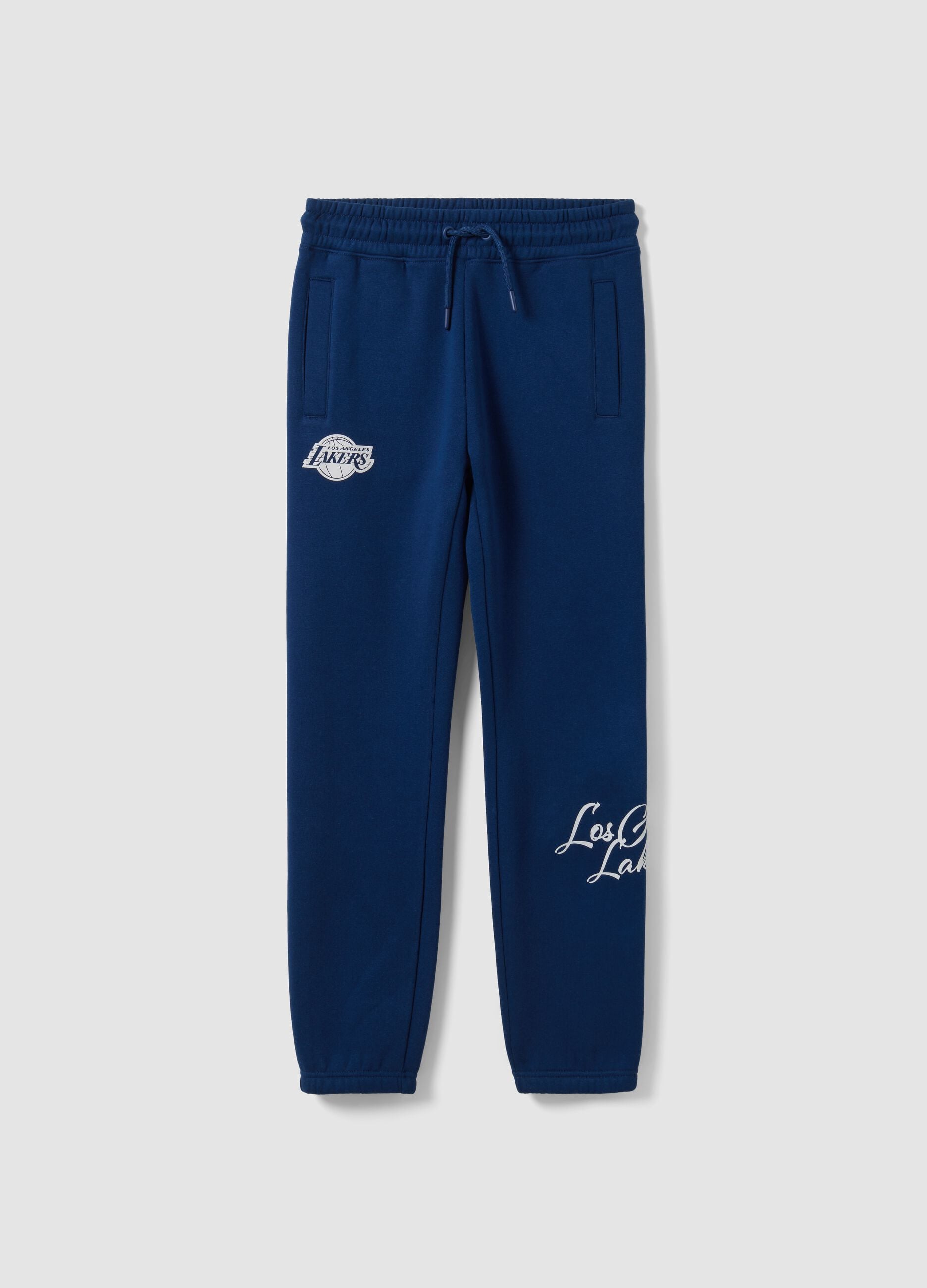 Blue regular-fit cotton-blend joggers