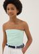 Girls&rsquo; fitted green bandeau top in stretch cotton_2