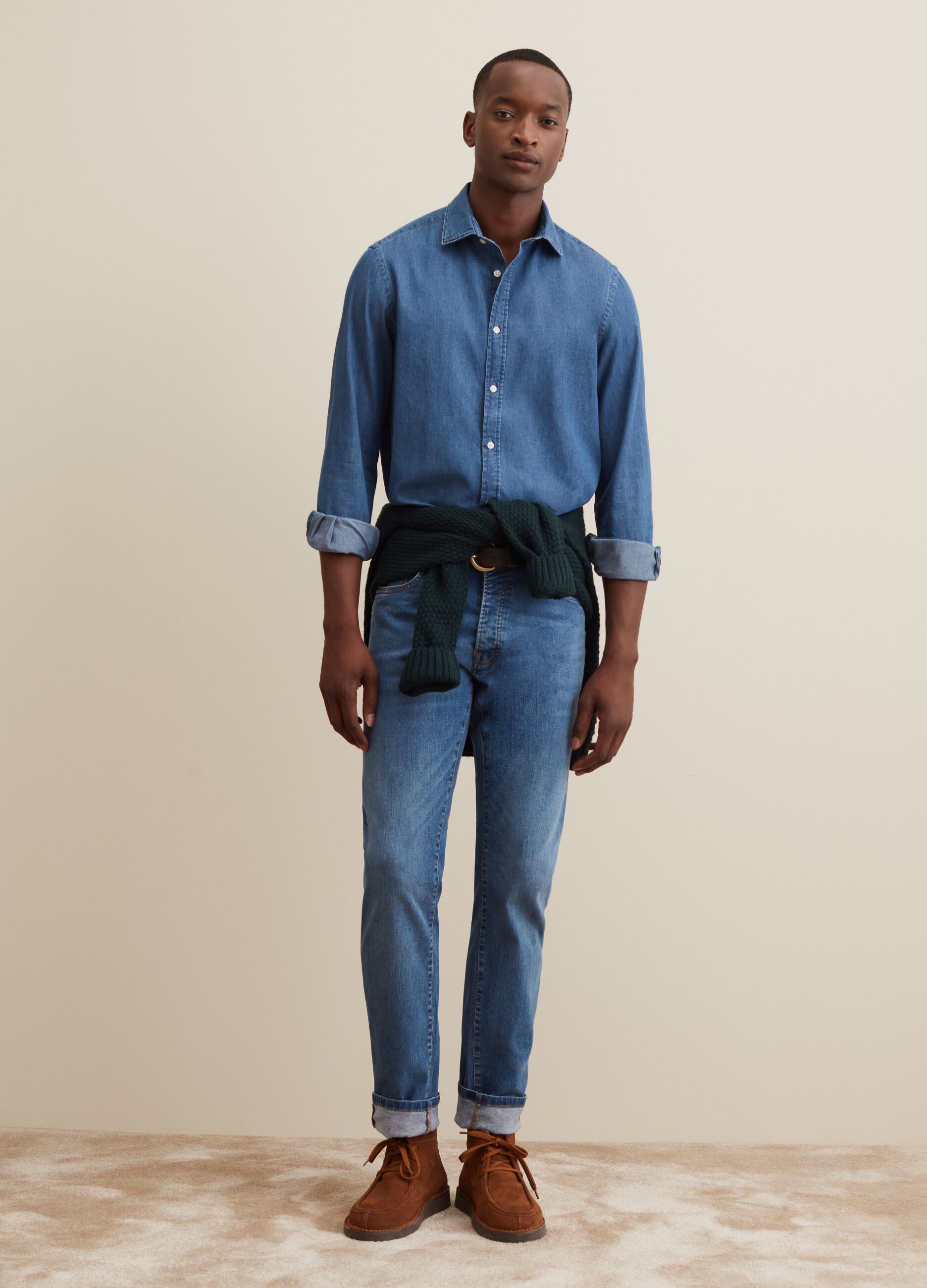 Camicia in denim Denim PIOMBO da Uomo OVS