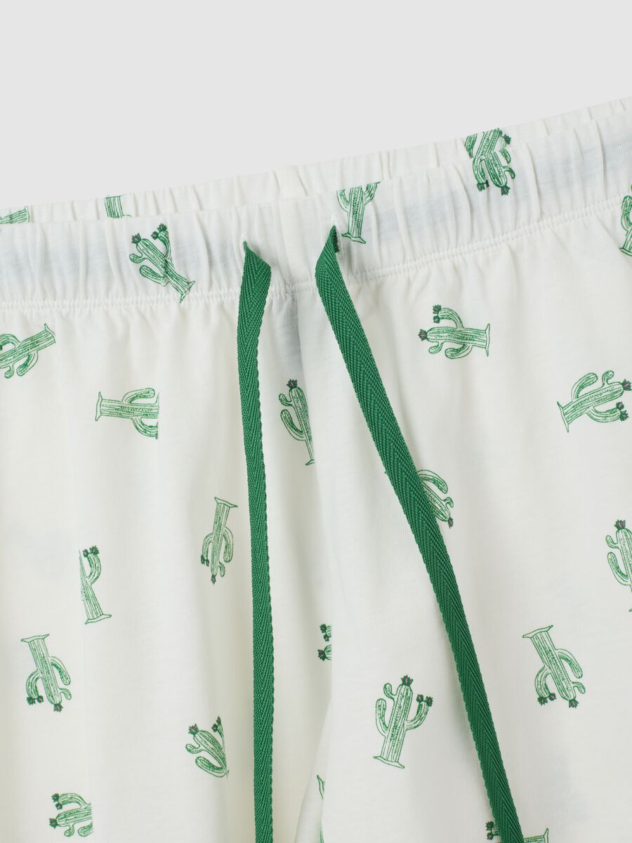 Set pigiama da donna in puro cotone verde regular fit_5
