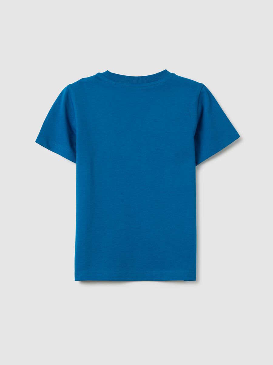 Boys' blue pure cotton t-shirt regular fit_1