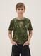 Boys' Green Pure Cotton Regular Fit T-Shirt with Prints_0