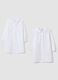 2-pack of white nursery school aprons with classic collar_0
