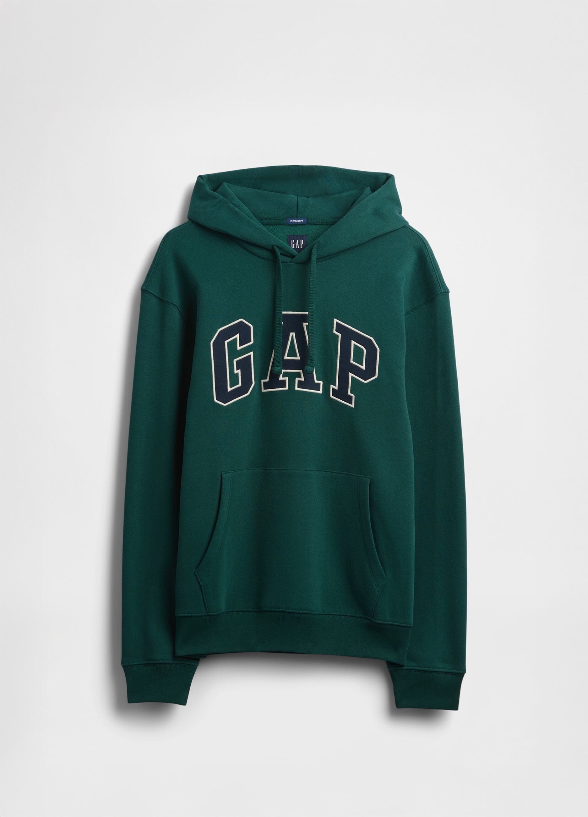 Felpa verde con cappuccio