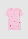 Pink T-shirt in cotton with print_0