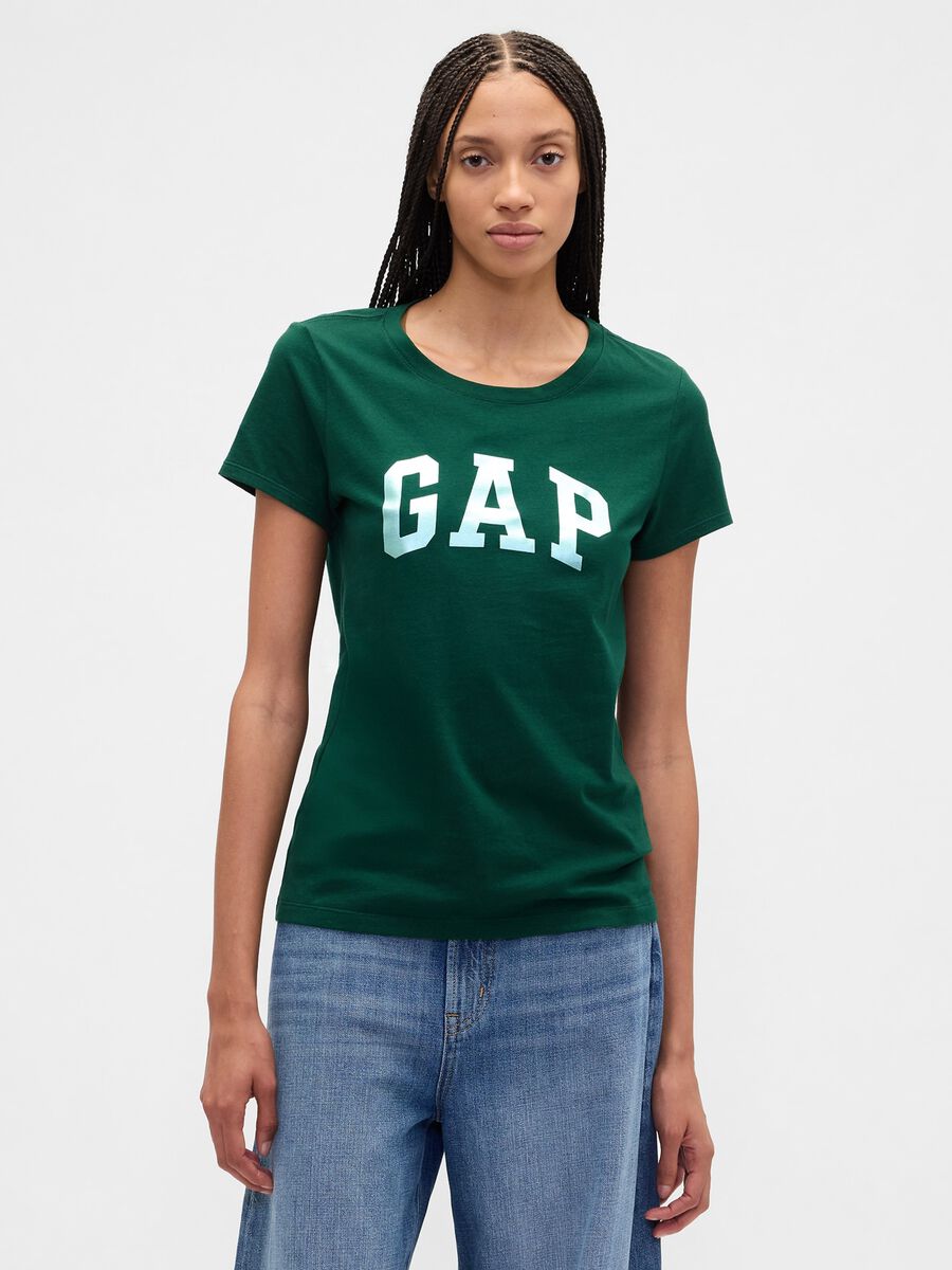 Green Short Sleeve Cotton T-shirt_0
