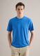 Blue pure cotton crew neck T-shirt relaxed fit_1