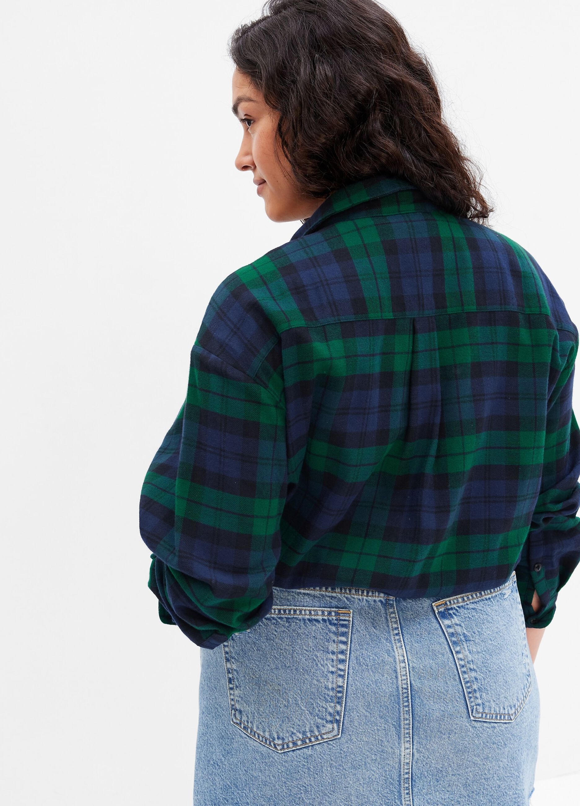 Flannel shirt with check pattern