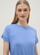 Light blue short-sleeve stretch viscose T-shirt_0