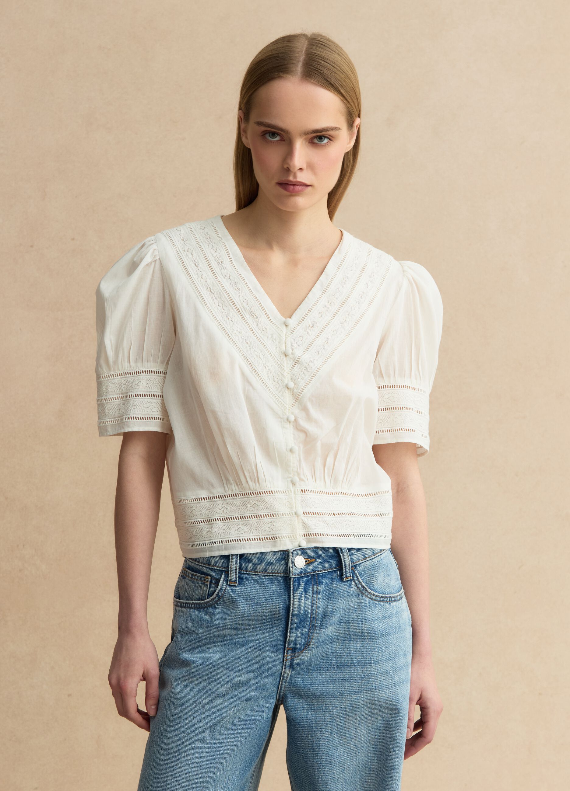 Camicia bianca in puro cotone