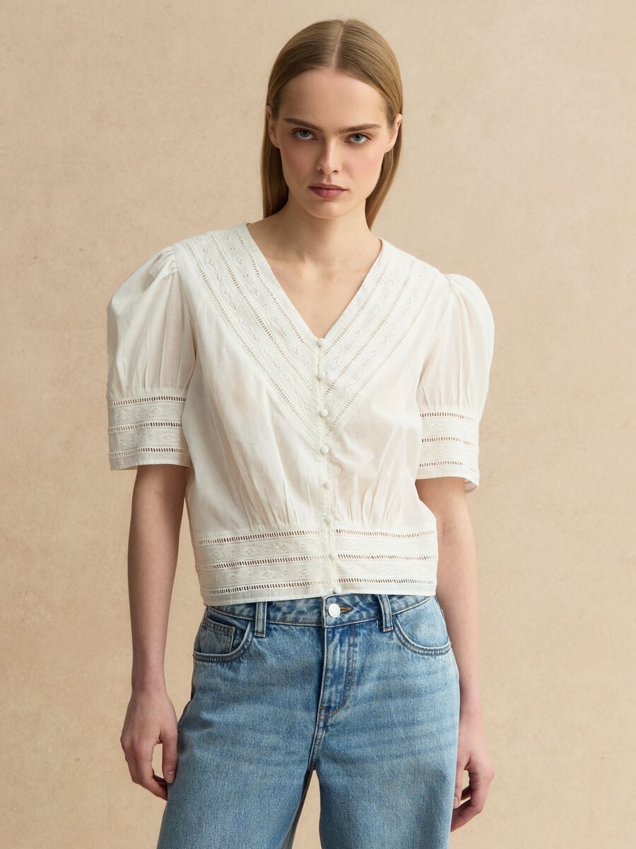 Camicia bianca in puro cotone_1