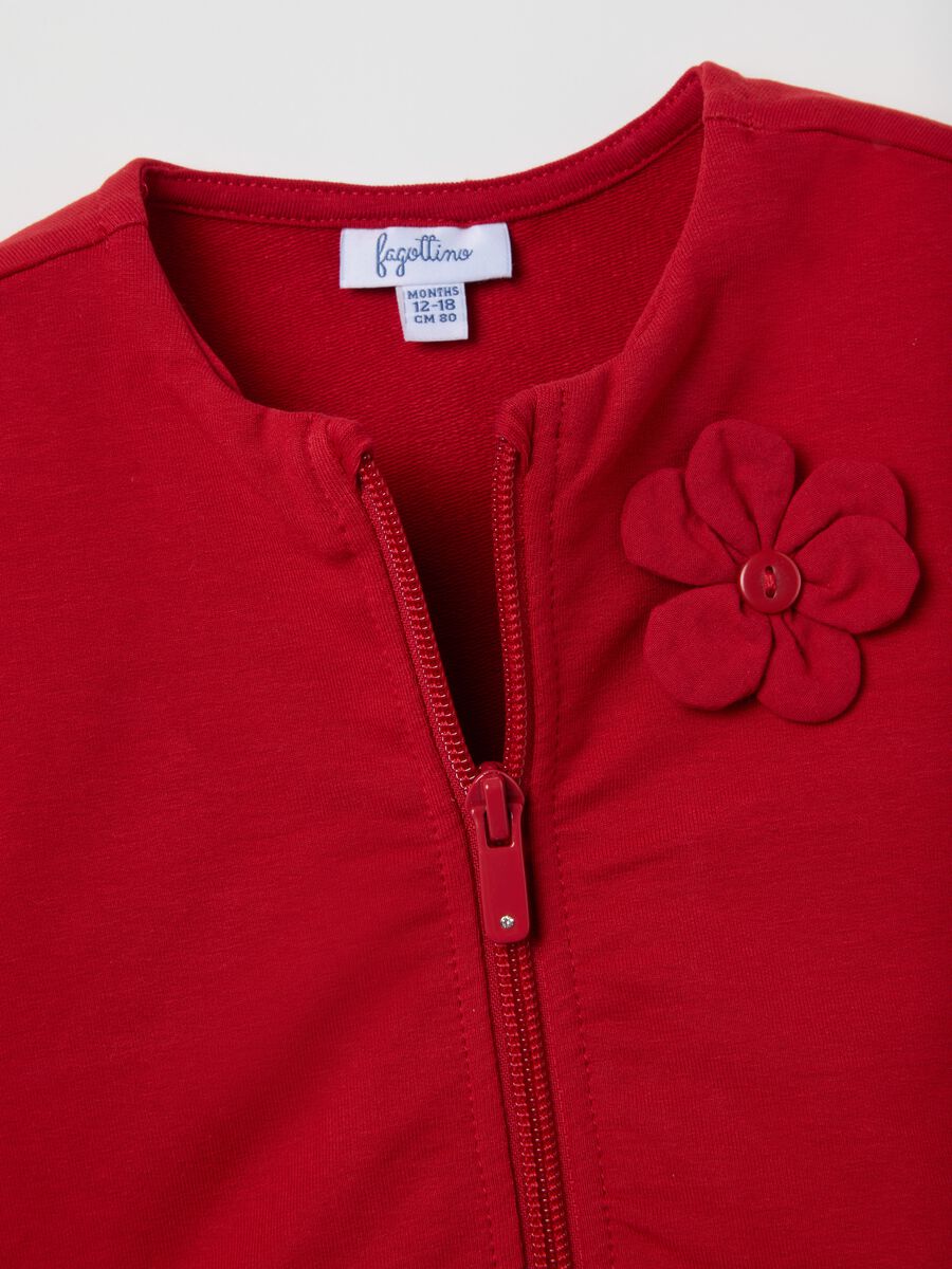 Red cotton regular fit girl's outfit_3