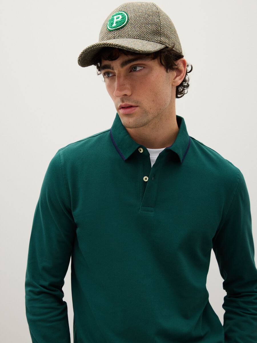 Polo in puro cotone verde regular fit_2