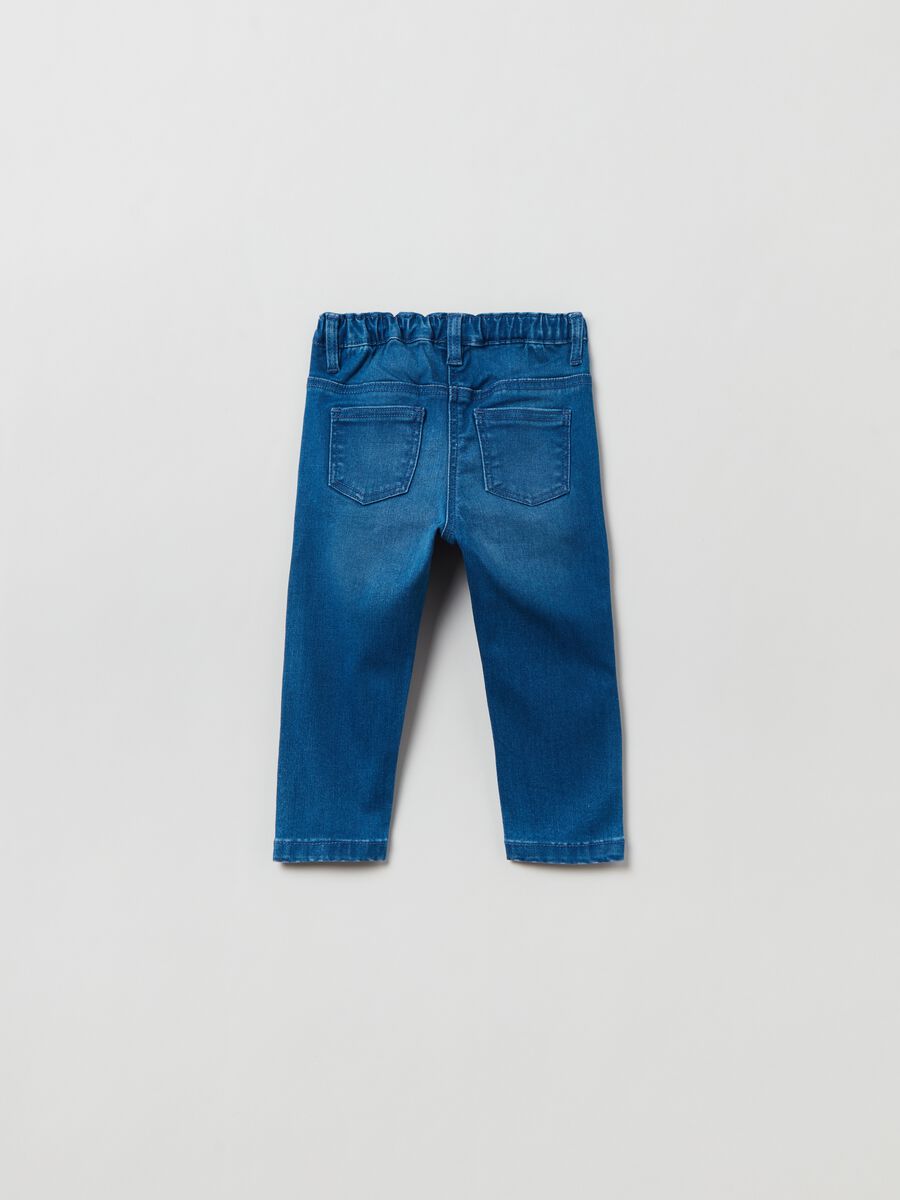 Jeggings slim fit con ricamo orsetto_1