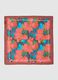 Multicoloured pure cotton scarf with floral design_1