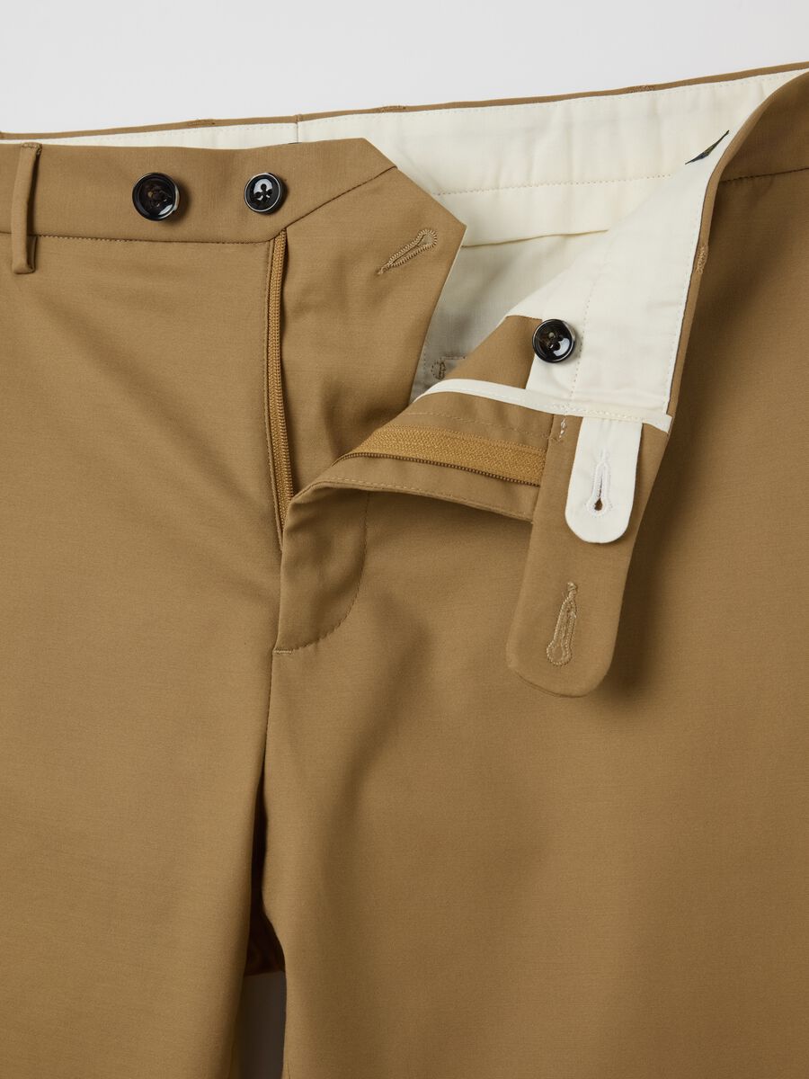 Beige slim-fit chino trousers_5