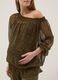 Green maternity blouse with boat neckline and fantasy print_3