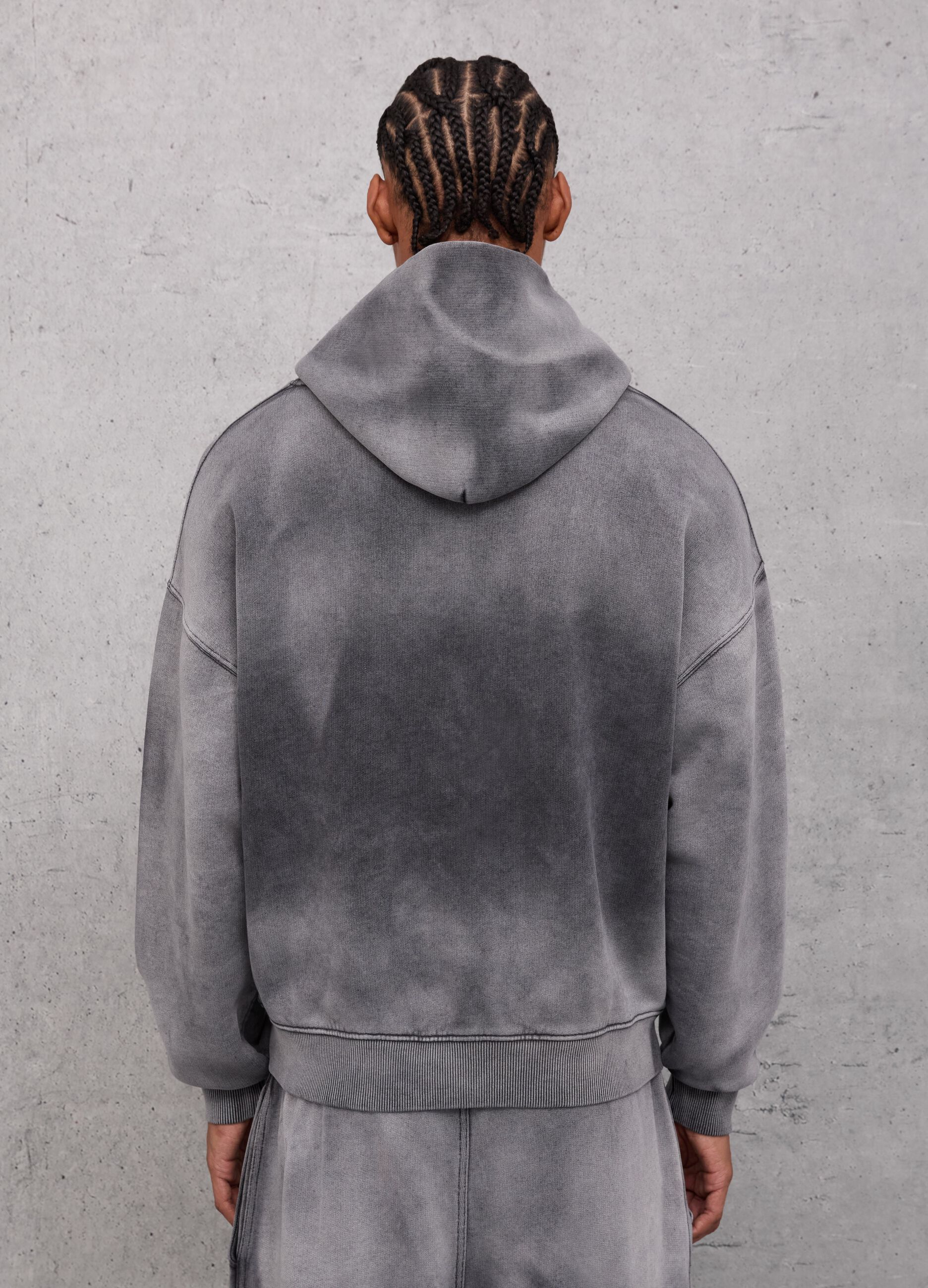 Sunfaded Zip Hoodie Vintage Grey