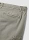 Grey stretch cotton cargo shorts_5