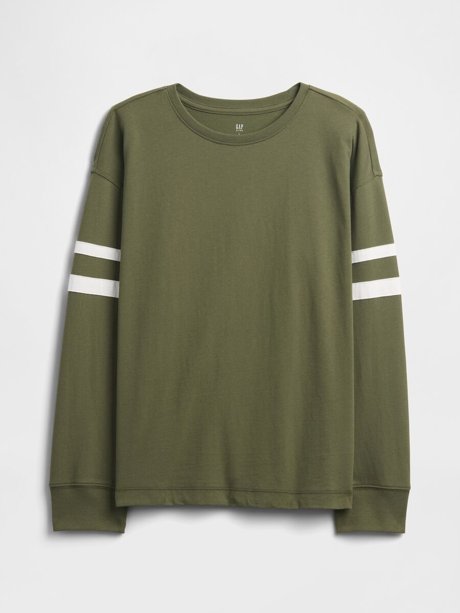 Green Long-Sleeve Cotton T-Shirt_0
