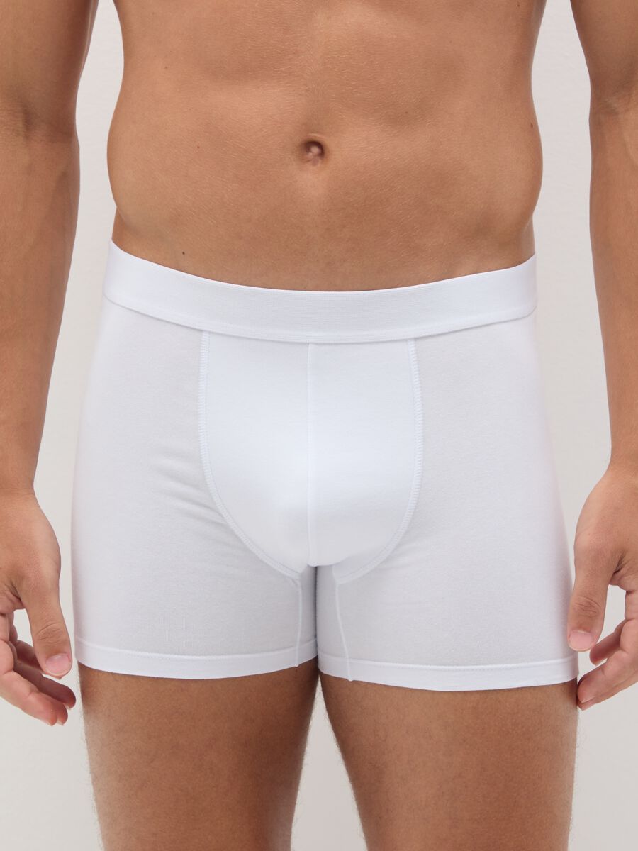 Regular Fit White Cotton Stretch Boxer Two-Pack Set_1