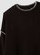 Brown stretch wool jumper with exposed seams, oversized fit_1