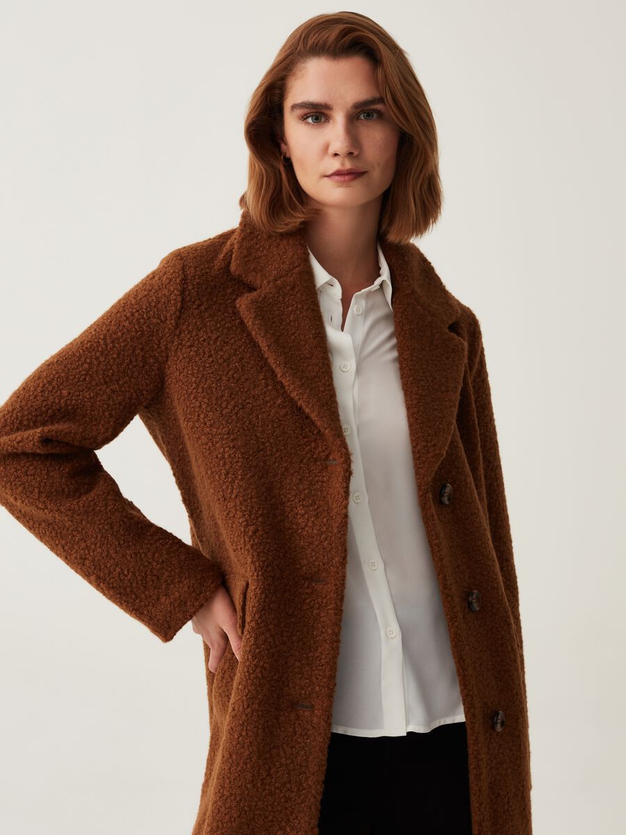 Cappotto lungo effetto boucle_1