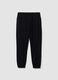 Black cotton-blend joggers, regular fit_0