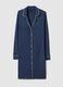 Pure blue viscose nightdress with buttons_0