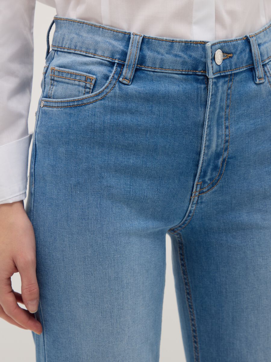 Blue denim bootcut jeans_3