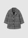 Girls' grey checked regular fit coat_0