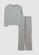 Grey Pyjamas with Heart Details_4