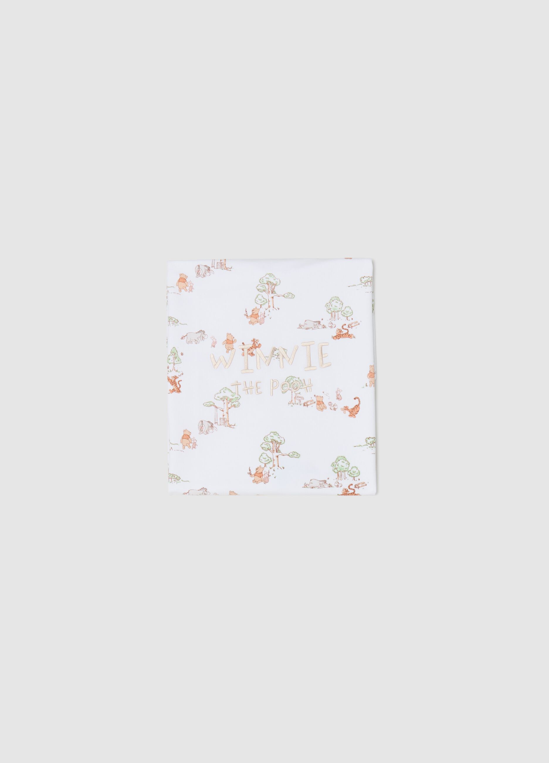 Winnie The Pooh cot blanket in cotton
