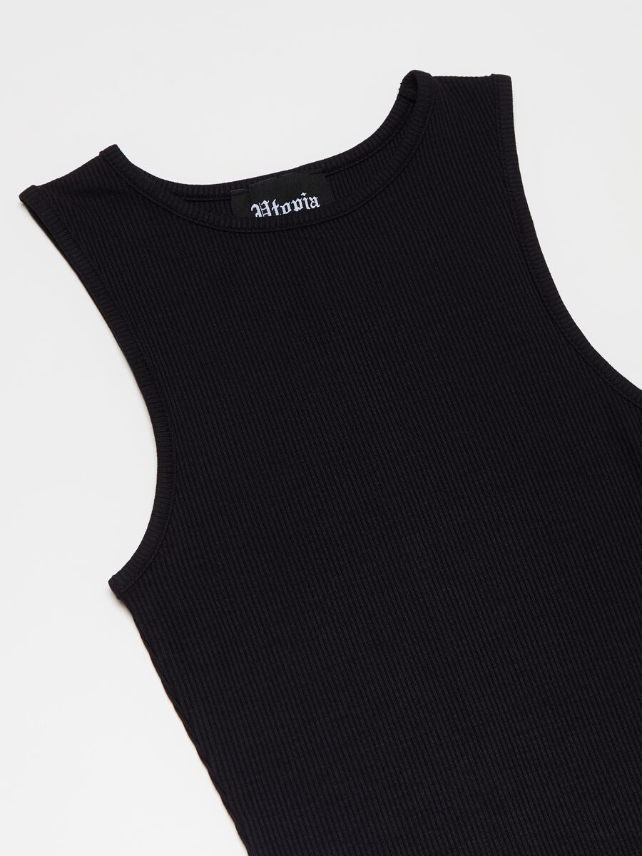 Long Shape Dress Black_6