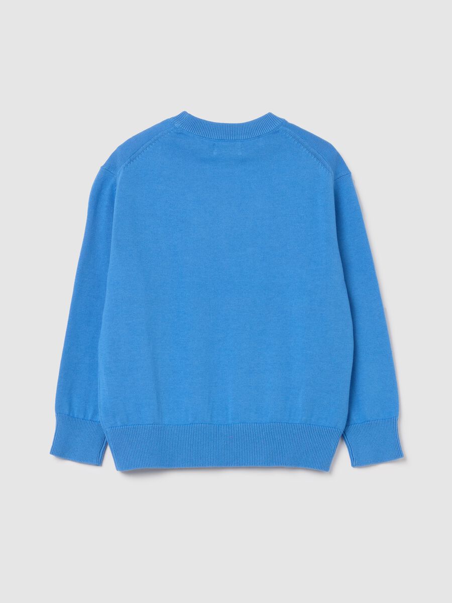Solid colour cotton pullover_1